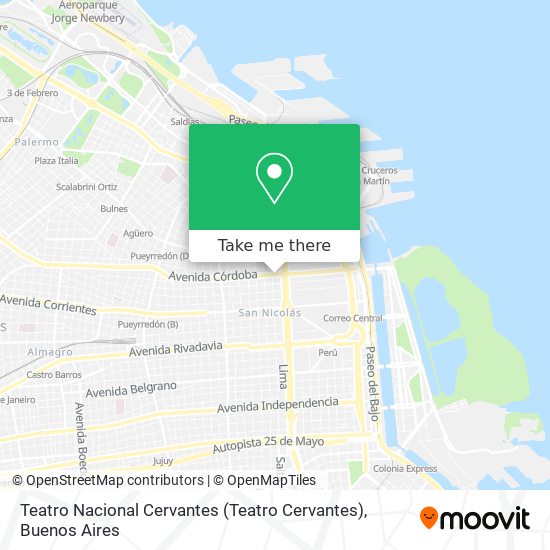 Mapa de Teatro Nacional Cervantes (Teatro Cervantes)