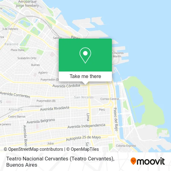 Mapa de Teatro Nacional Cervantes (Teatro Cervantes)