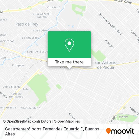 Gastroenterólogos-Fernandez Eduardo D map
