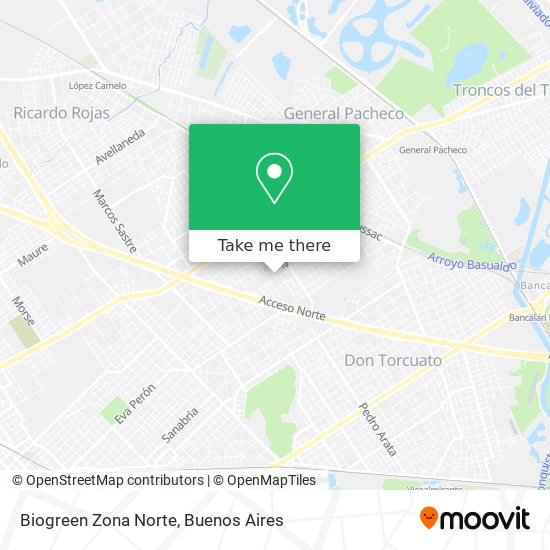 Biogreen Zona Norte map