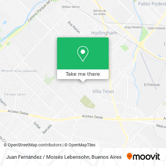 Juan Fernández / Moisés Lebensohn map