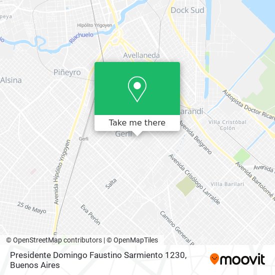 Mapa de Presidente Domingo Faustino Sarmiento 1230