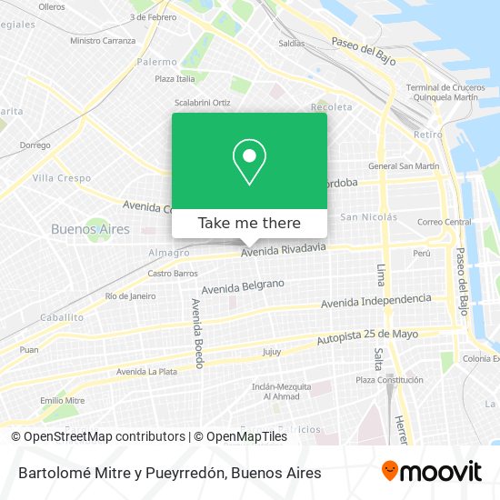 Bartolomé Mitre y Pueyrredón map