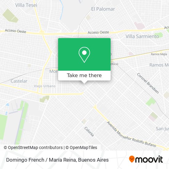 Domingo French / María Reina map