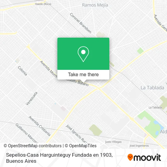 Mapa de Sepelios-Casa Harguinteguy Fundada en 1903