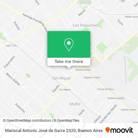 Mapa de Mariscal Antonio José de Sucre 2320