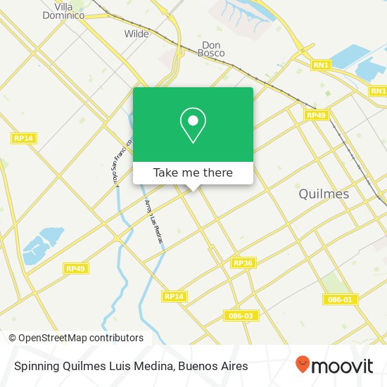 Mapa de Spinning Quilmes Luis Medina