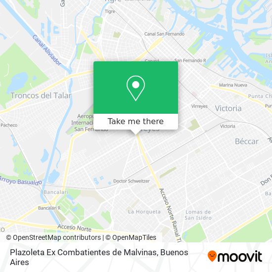 Plazoleta Ex Combatientes de Malvinas map