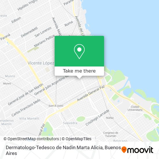 Mapa de Dermatologo-Tedesco de Nadin Marta Alicia