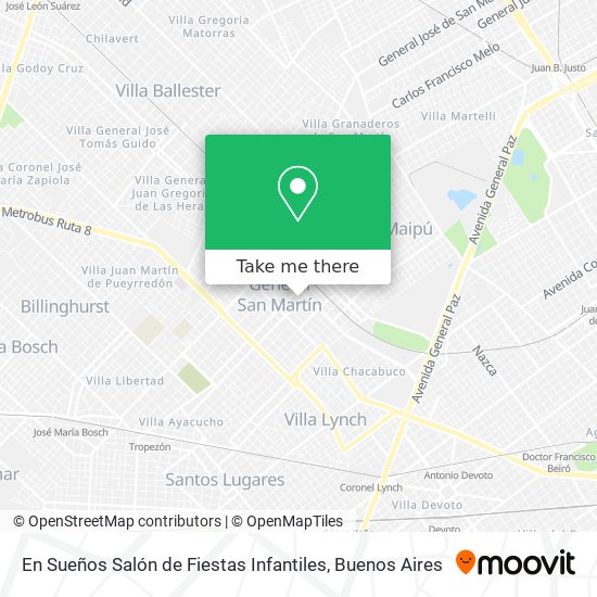 Mapa de En Sueños Salón de Fiestas Infantiles