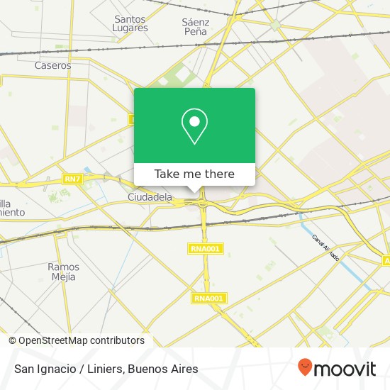 San Ignacio / Liniers map