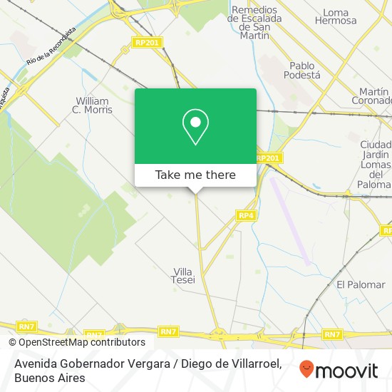 Avenida Gobernador Vergara / Diego de Villarroel map