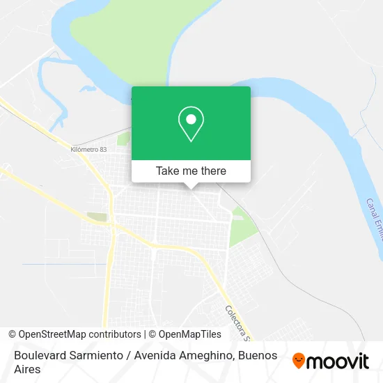 Boulevard Sarmiento / Avenida Ameghino map