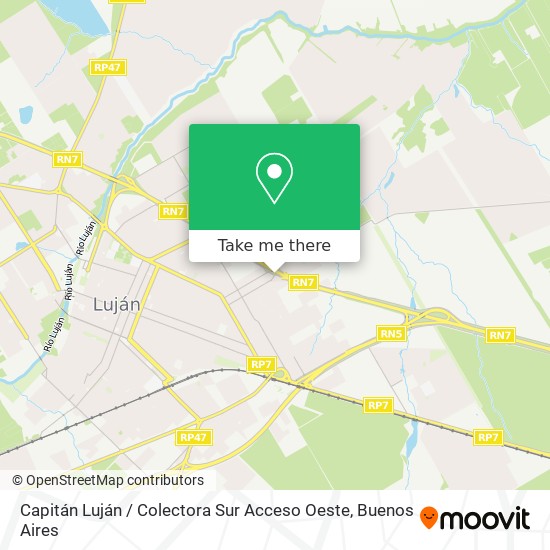 Mapa de Capitán Luján / Colectora Sur Acceso Oeste