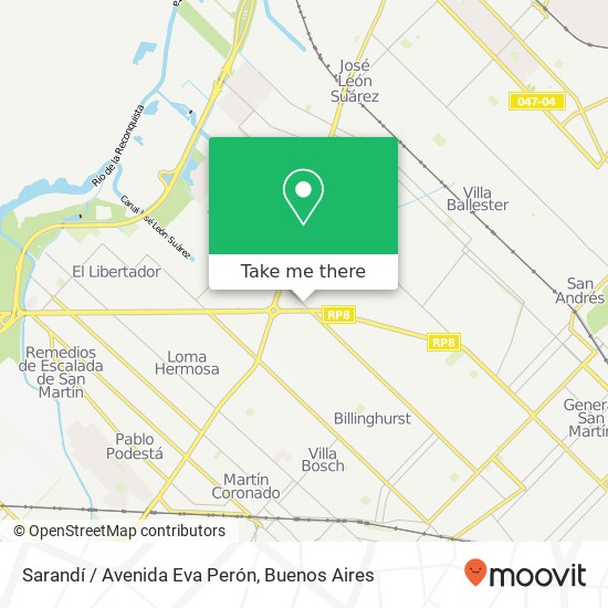 Sarandí / Avenida Eva Perón map