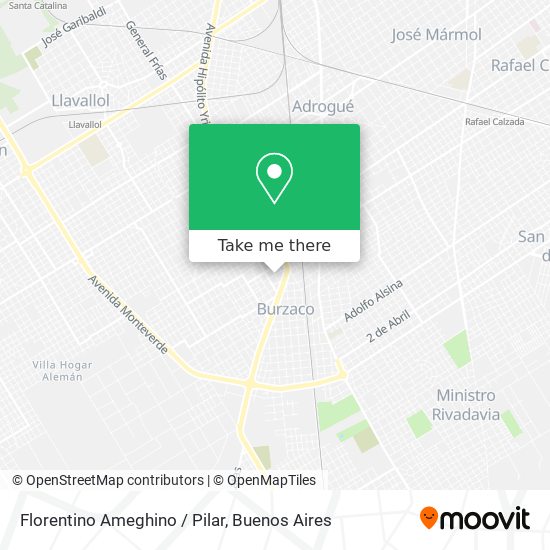 Florentino Ameghino / Pilar map