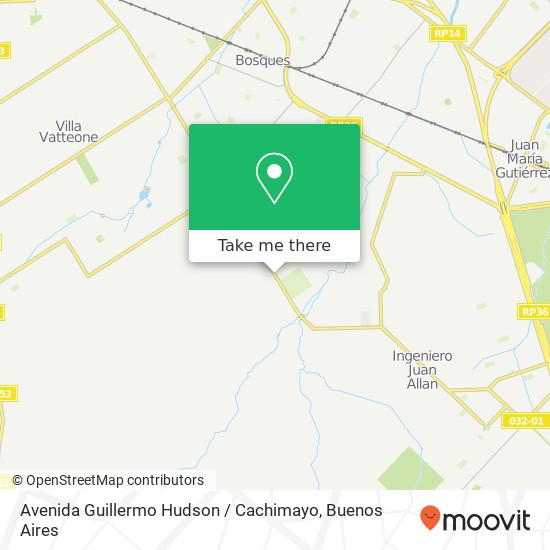 Mapa de Avenida Guillermo Hudson / Cachimayo