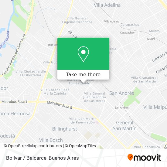 Bolívar / Balcarce map