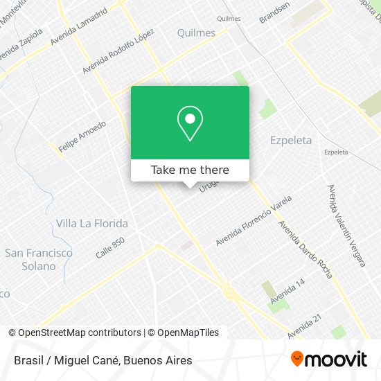 Brasil / Miguel Cané map