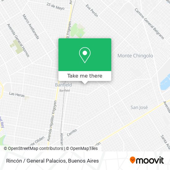 Rincón / General Palacios map