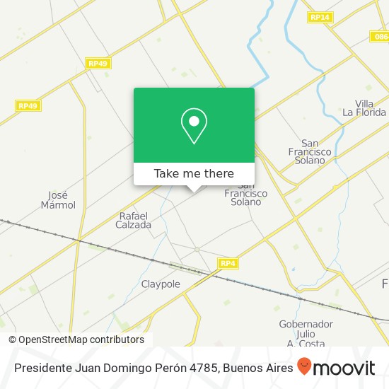 Presidente Juan Domingo Perón 4785 map