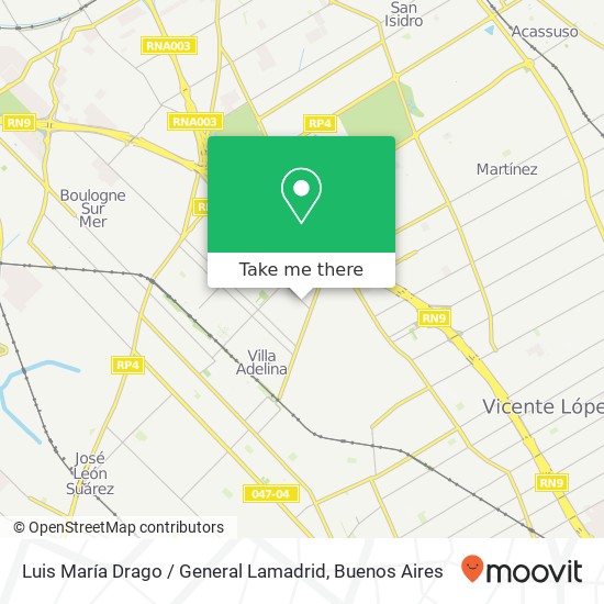 Luis María Drago / General Lamadrid map