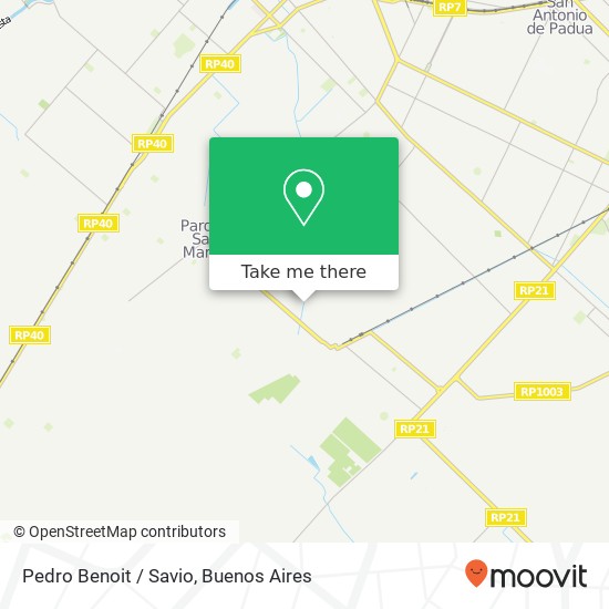 Mapa de Pedro Benoit / Savio
