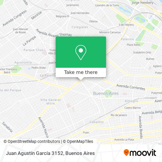 Juan Agustín García 3152 map