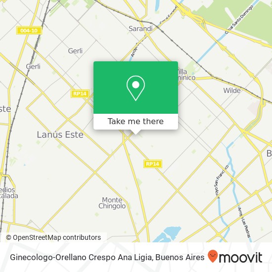 Ginecologo-Orellano Crespo Ana Ligia map