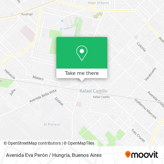 Avenida Eva Perón / Hungría map