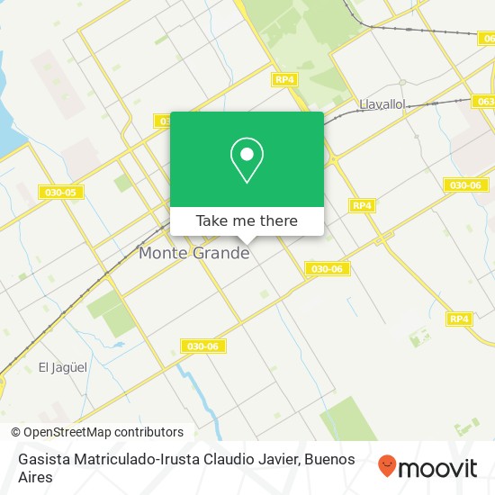 Gasista Matriculado-Irusta Claudio Javier map