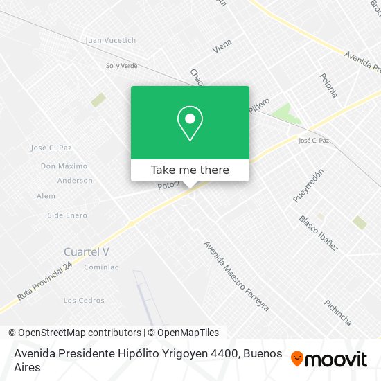 Avenida Presidente Hipólito Yrigoyen 4400 map