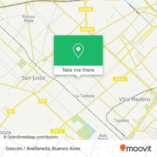 Mapa de Gascón / Avellaneda