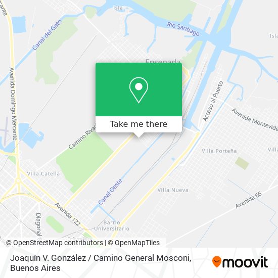Mapa de Joaquín V. González / Camino General Mosconi