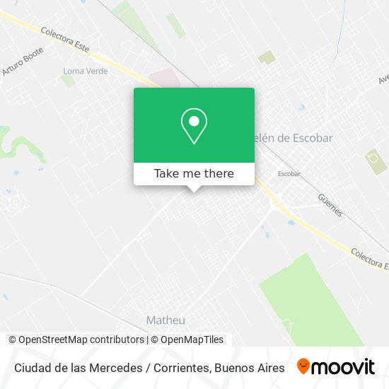 Ciudad de las Mercedes / Corrientes map