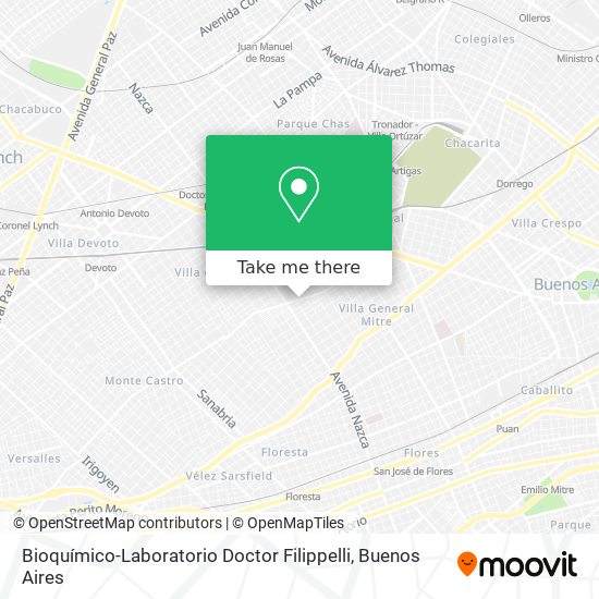 Bioquímico-Laboratorio Doctor Filippelli map