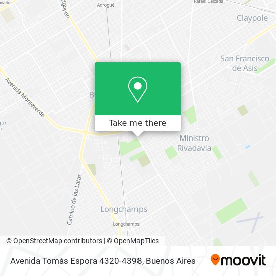 Mapa de Avenida Tomás Espora 4320-4398