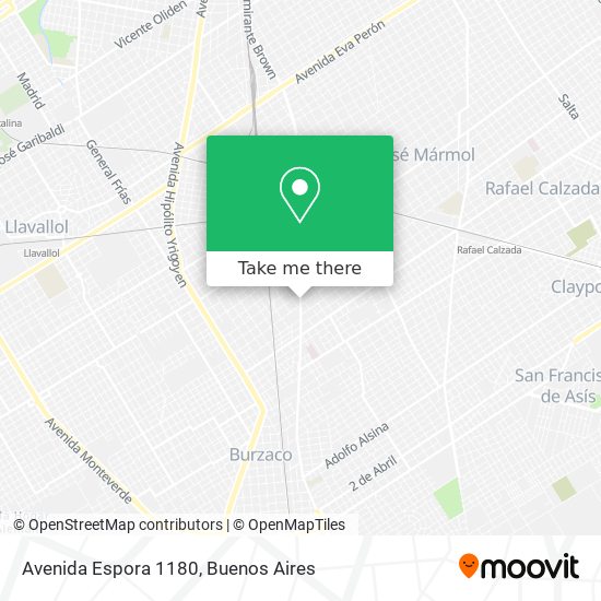 Avenida Espora 1180 map