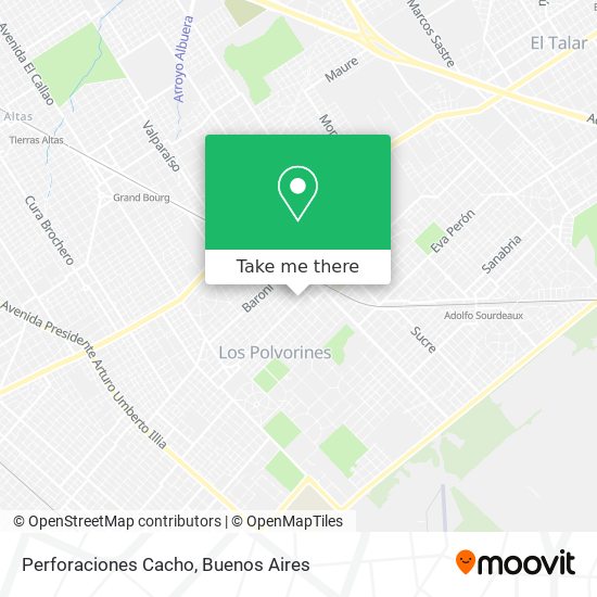 Perforaciones Cacho map