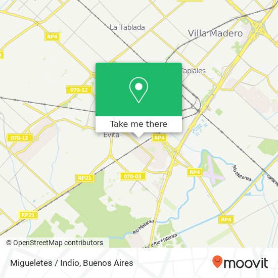 Migueletes / Indio map