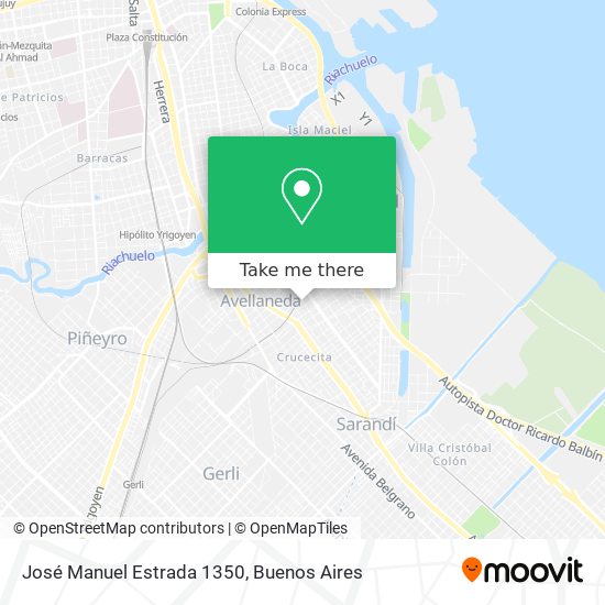 José Manuel Estrada 1350 map