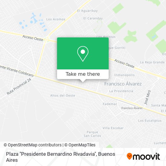 Plaza "Presidente Bernardino Rivadavia" map