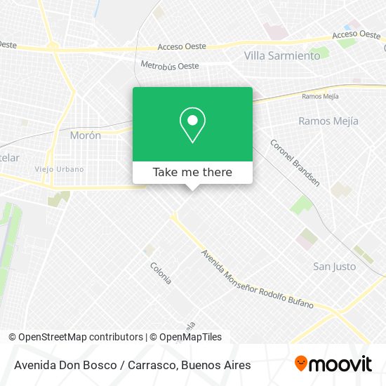 Mapa de Avenida Don Bosco / Carrasco