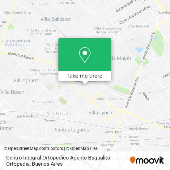 Centro Integral Ortopedico Agente Bagualito Ortopedia map