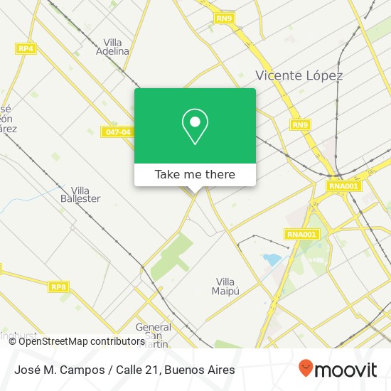 José M. Campos / Calle 21 map