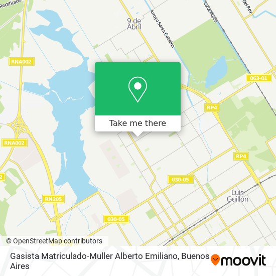 Mapa de Gasista Matriculado-Muller Alberto Emiliano