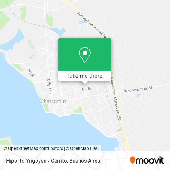Hipólito Yrigoyen / Cerrito map