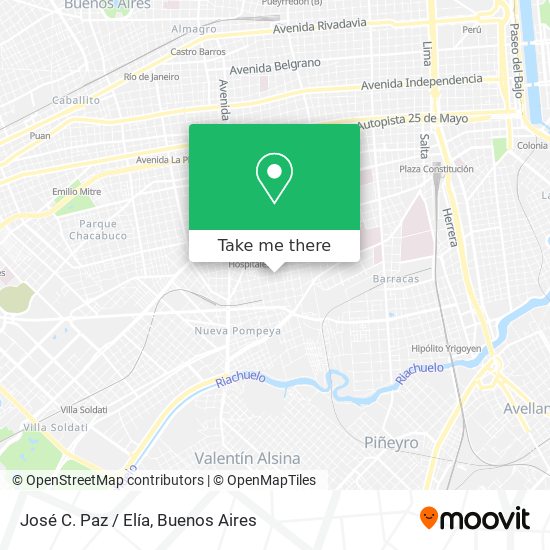 José C. Paz / Elía map
