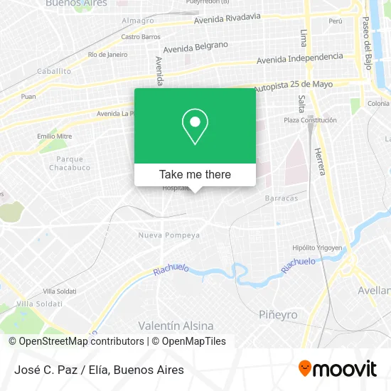 José C. Paz / Elía map