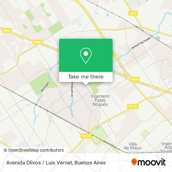 Mapa de Avenida Olivos / Luis Vernet